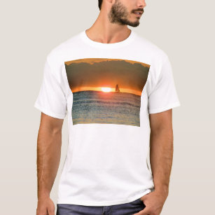Camiseta Puesta del sol de Waikiki con la silueta del