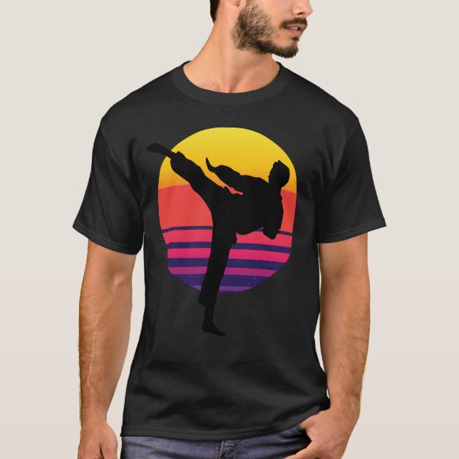 Camiseta Puesta del sol del combatiente del Taekwondo (Anverso)