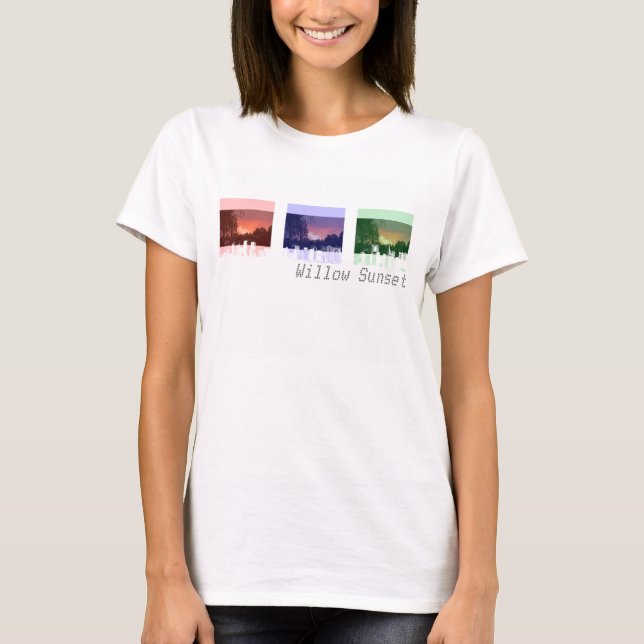 Camiseta Puesta del sol del sauce (Anverso)