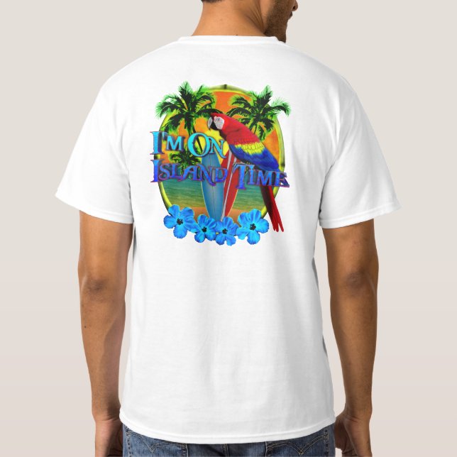 Camiseta Puesta del sol del tiempo de la isla (Reverso)