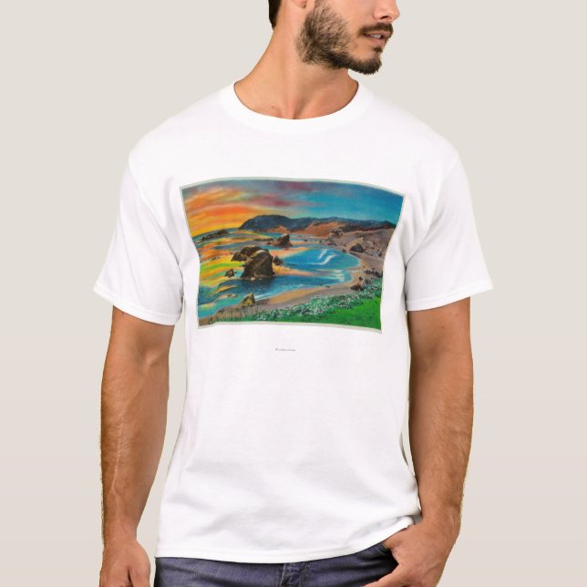 Camiseta Puesta del sol en el cabo San SebastianCoast (Anverso)