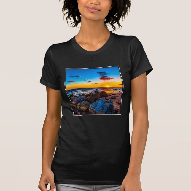 Camiseta Puesta del sol en el mar (Anverso)