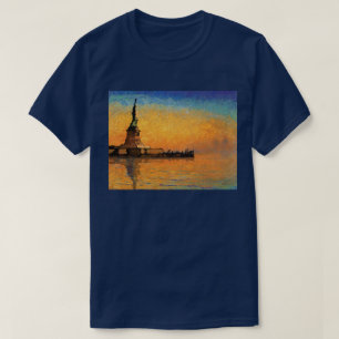 Camiseta Puesta del sol en la isla de la libertad