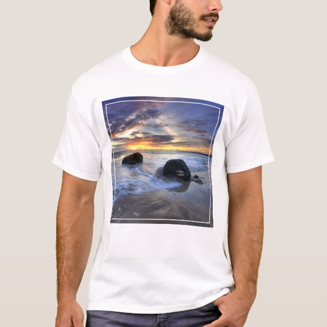 Camiseta Puesta del sol en la playa de Kedonganan (Anverso)