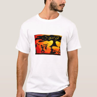 Camiseta Puesta del sol orgánica pintada T de África