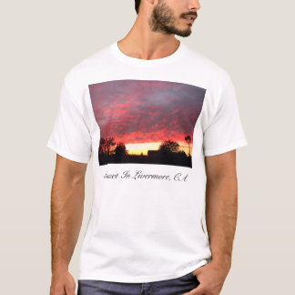 Camiseta Puesta del sol, puesta del sol en Livermore, CA