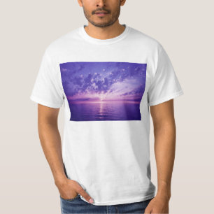 Camiseta Puesta del sol púrpura hermosa