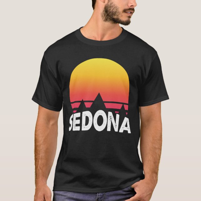Camiseta Puesta del sol retra del desierto de Sedona (Anverso)