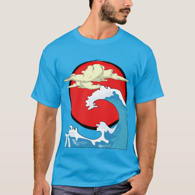 Camiseta Puesta del sol sobre el océano (Anverso)