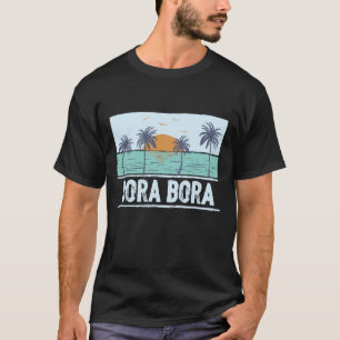 Camiseta Puesta del sol tropical francesa de Bora Bora