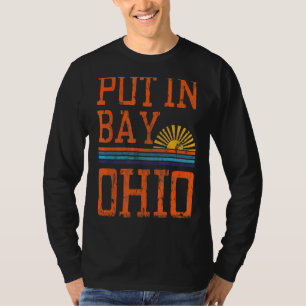 Camiseta Puesta en la Bahía Ohio Retro Sunset 70s 80s Lago