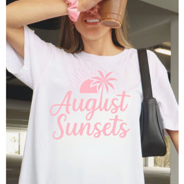 Camiseta Puestas de sol de agosto Palmera Verano