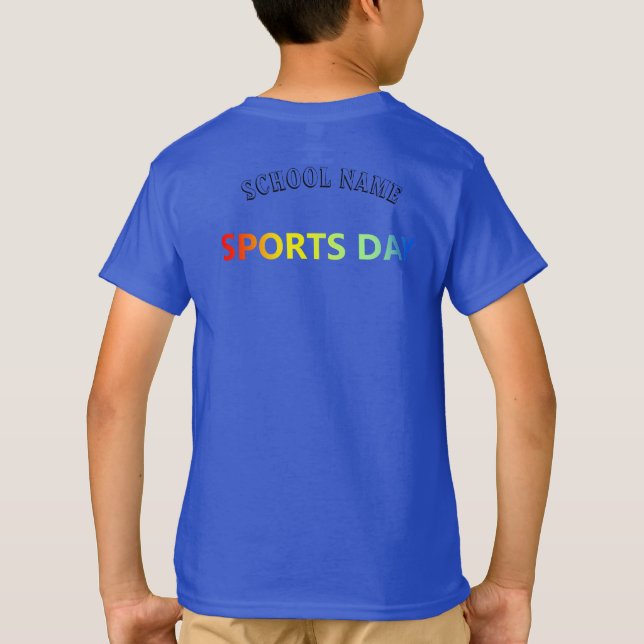 Camiseta Puesto de animadores del equipo azul, destacada br (Reverso)