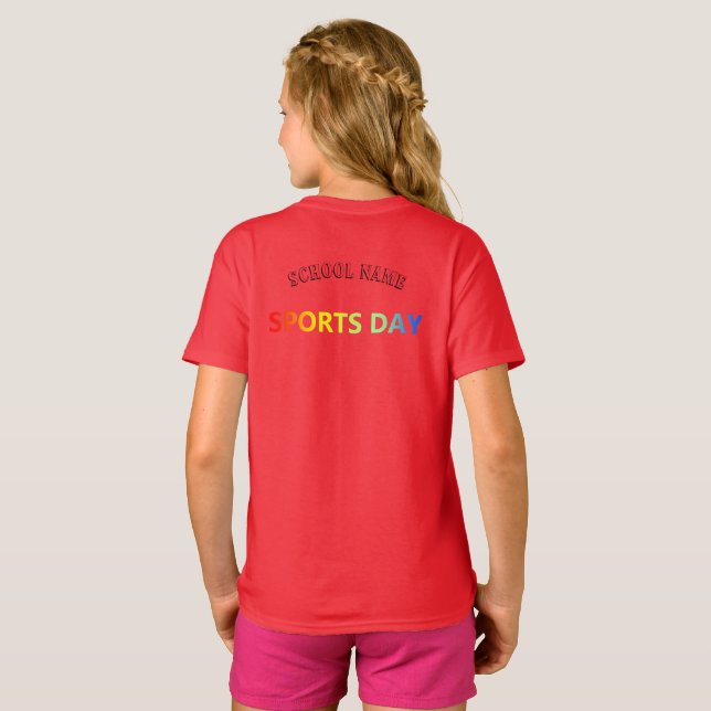 Camiseta Puesto de apoyo del equipo rojo, destacada brigada (Reverso completo)