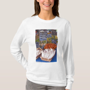 Camiseta Puesto de comerciante de mercado callejero con bla