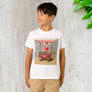 Camiseta Puesto de comida callejera colorido con vendedor s