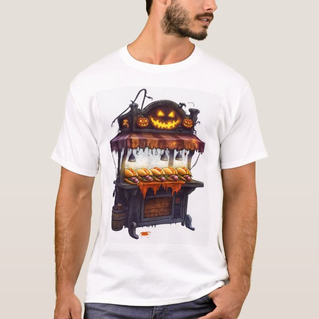 Camiseta Puesto de perritos calientes embrujado (Anverso)