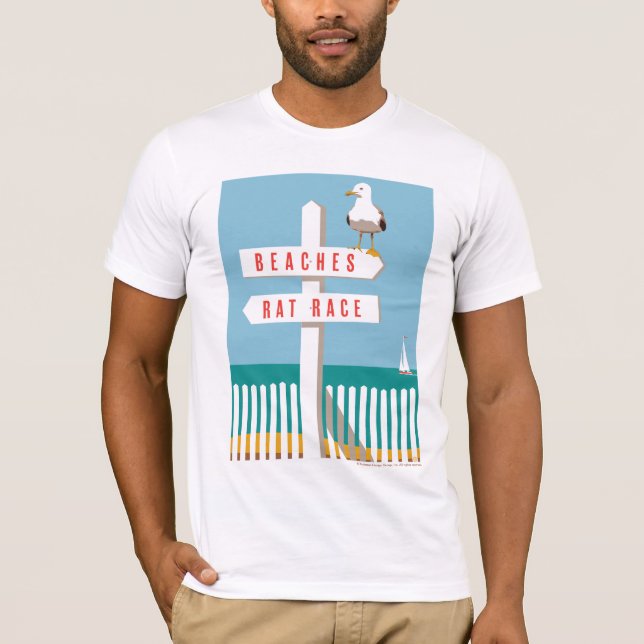 Camiseta Puesto de Rótulo de playa (Anverso)