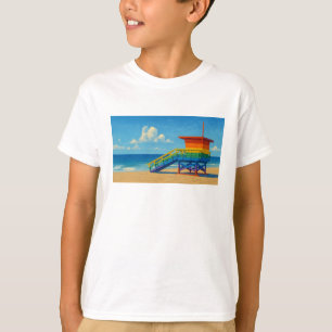 Camiseta Puesto de vigilancia del arco iris de la playa de