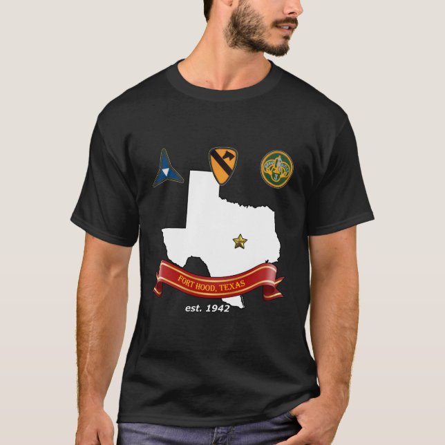 Camiseta Puesto Militar De Base Fort Hood En Een Tx (Anverso)