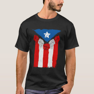 Camiseta Puestos levantados para Puerto Rico Bandera Boricu