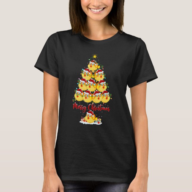 Camiseta Puffer Fish Christmas Tree Lights Santa Fish Xmas (Anverso)