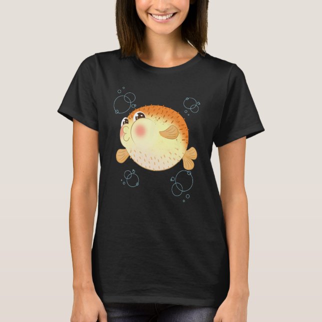 Camiseta Pufferfish Blowfish Tetraodontidae Sea Squab Ballo (Anverso)