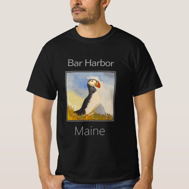 Camiseta Puffin, Bar Harbour, Maine (Anverso)