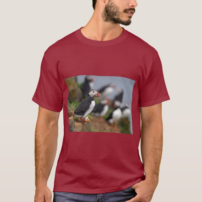 Camiseta Puffin con Pescado (Anverso)
