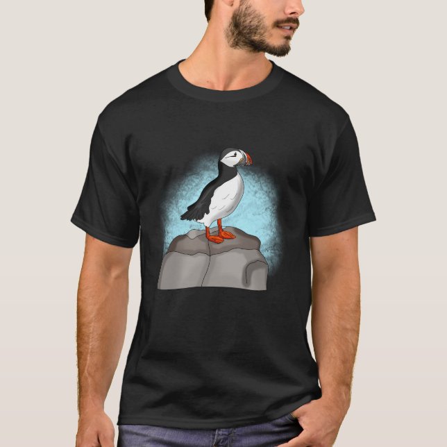 Camiseta Puffin dibujado a mano (Anverso)
