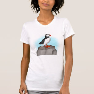 Camiseta Puffin dibujado a mano