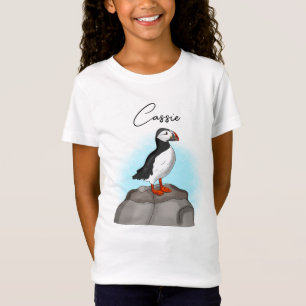 Camiseta Puffin personalizado dibujado a mano