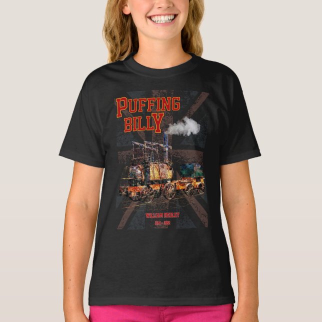 Camiseta Puffing Billy Steam Train English Locomotive (Anverso)