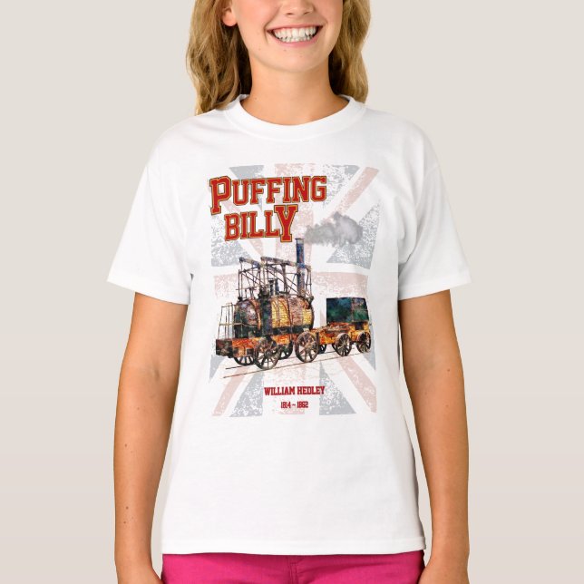 Camiseta Puffing Billy Steam Train English Locomotive (Anverso)