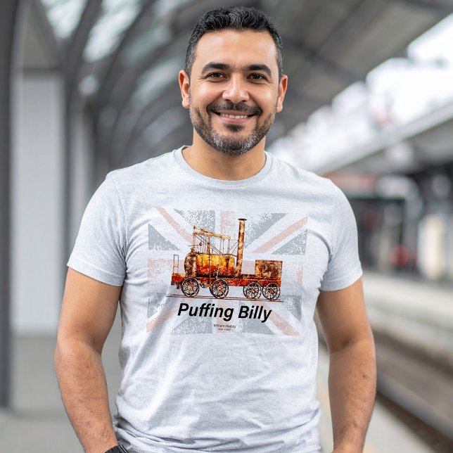 Camiseta Puffing Billy Steam Train English Locomotive (Puffing Billy Steam Train English Locomotive. Mens Basic T-Shirt)