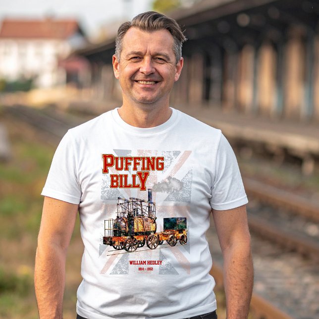 Camiseta Puffing Billy Steam Train English Locomotive (Puffing Billy Steam Train English Locomotive. Mens Basic T-Shirt)
