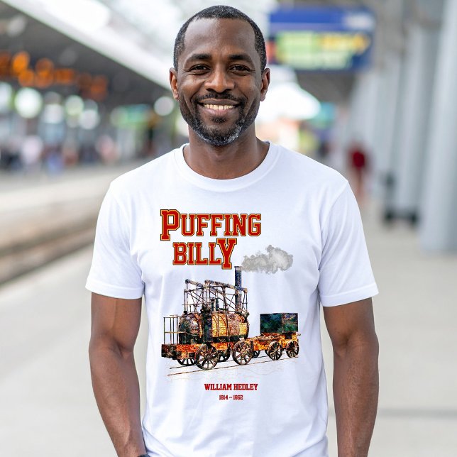 Camiseta Puffing Billy Steam Train English Locomotive (Puffing Billy Steam Train English Locomotive. Mens Basic T-Shirt)