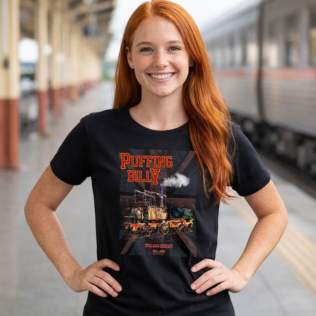 Camiseta Puffing Billy Steam Train English Locomotive (Puffing Billy Steam Train English Locomotive. Womens Basic T-Shirt)
