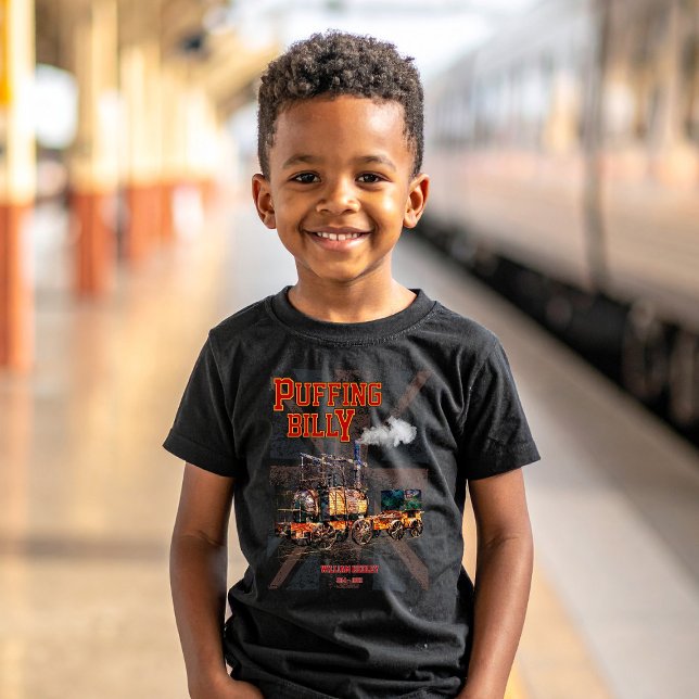 Camiseta Puffing Billy Steam Train English Locomotive (Puffing Billy Steam Train English Locomotive. Boy Basic T-Shirt)