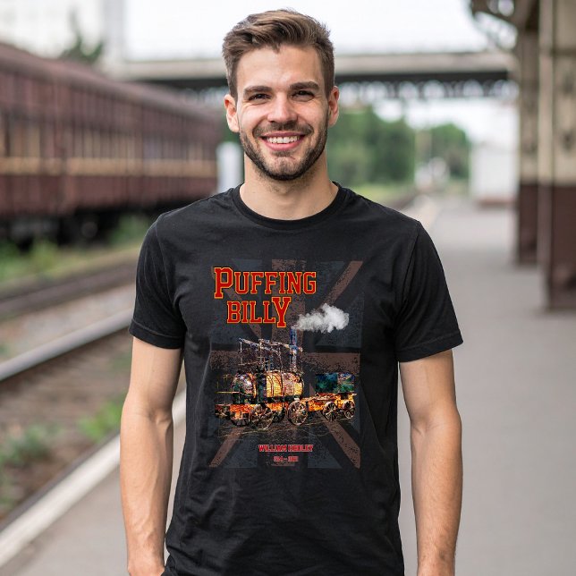 Camiseta Puffing Billy Steam Train English Locomotive (Puffing Billy Steam Train English Locomotive. Mens Basic T-Shirt)
