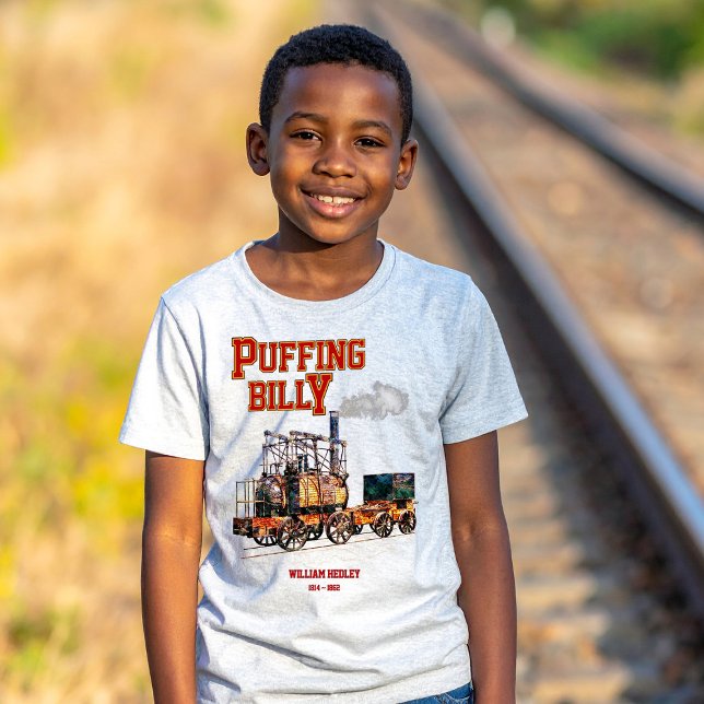 Camiseta Puffing Billy Steam Train English Locomotive (Puffing Billy Steam Train English Locomotive. Boy Basic T-Shirt)