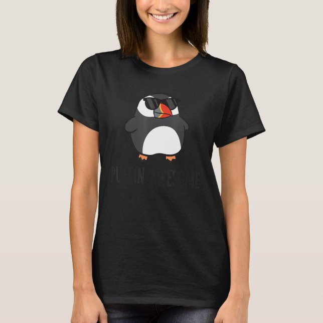 Camiseta Puffins alucinantes de aves marinas (Anverso)