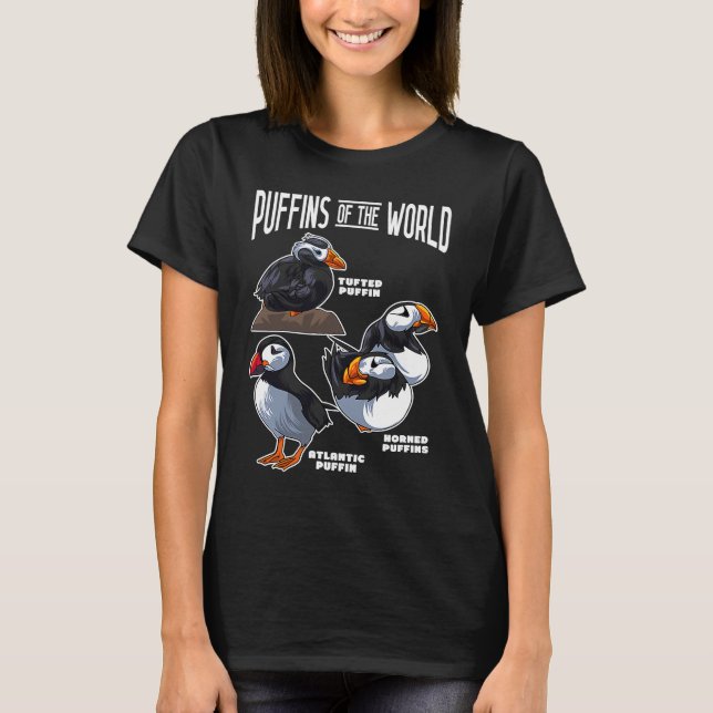 Camiseta Puffins Animals of the World Puffin Bird  Bird Own (Anverso)