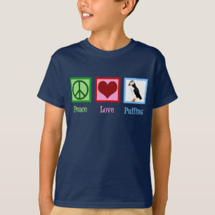 Camiseta Puffins de amor por la paz