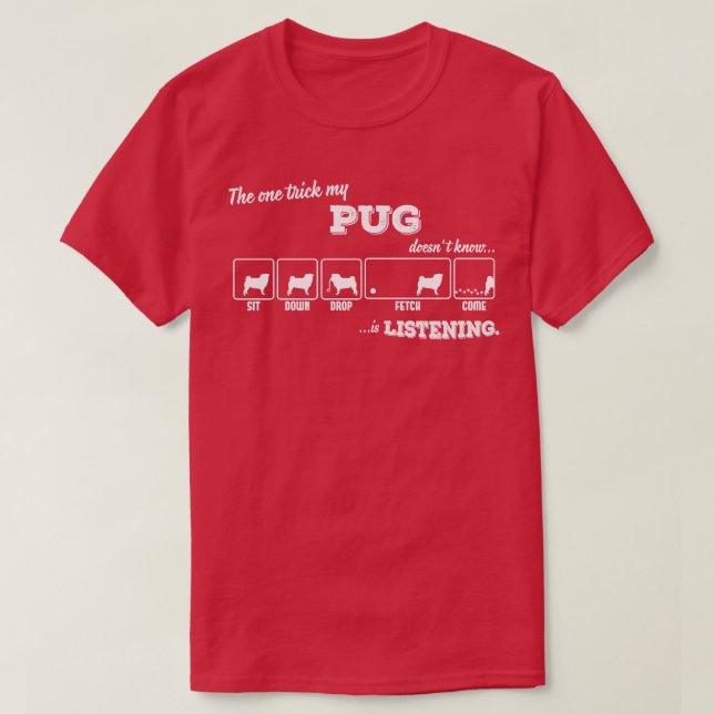 Camiseta Pug 1 (Diseño del anverso)