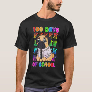 Camiseta Pug 100 días de escuela 100 días de escuela niños