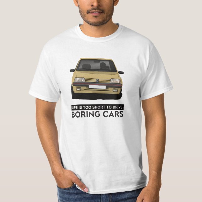 Camiseta Pug 205 GTi y la vida es demasiado corta - (Anverso)