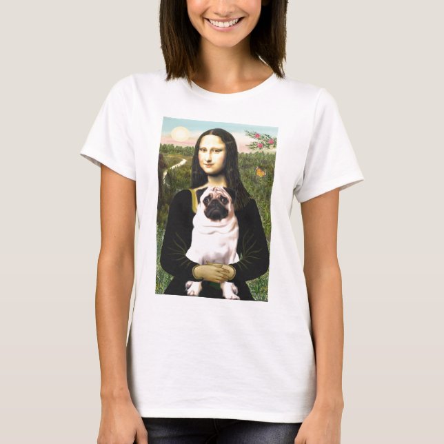 Camiseta Pug 3 (flauta) - Mona Lisa (Anverso)