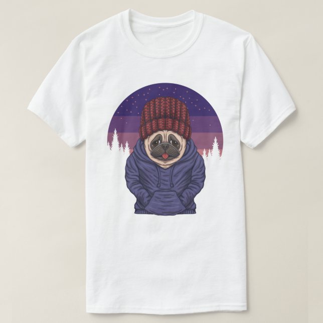 Camiseta Pug adorable (Diseño del anverso)