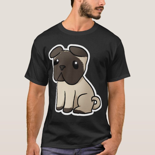 Camiseta Pug adorable (Anverso)